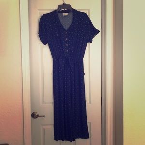 Navy blue Capri jumpsuit size medium
